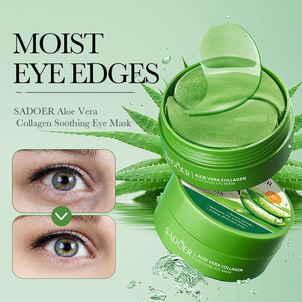 Sheet Mask Collagen - 60pcs Aloe Vera Collagen Under Eye
