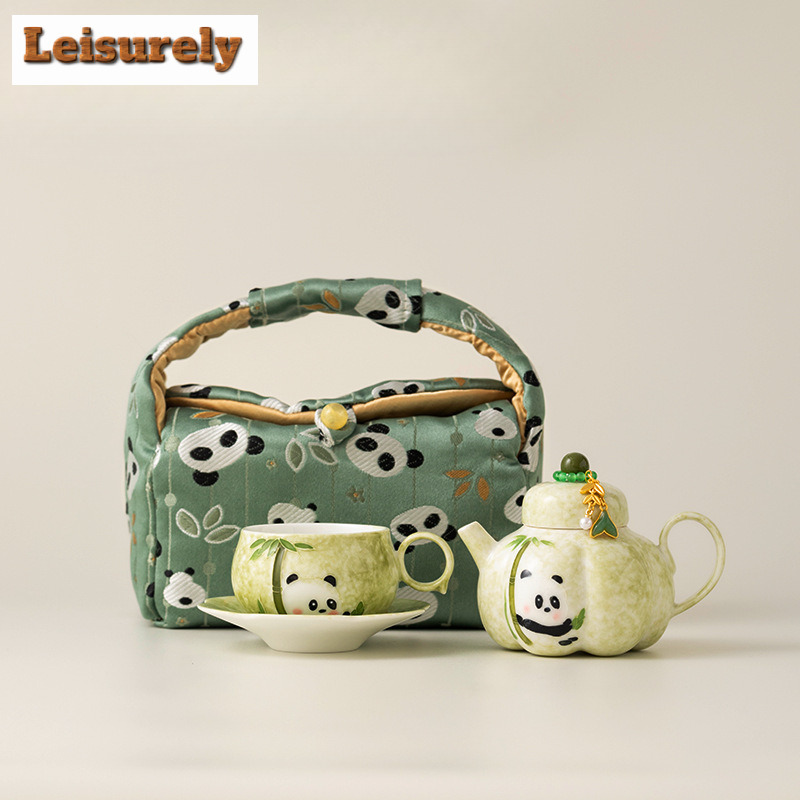 Hand-painted Panda Travel Tea  - огляд і ціна Korean Tea Set