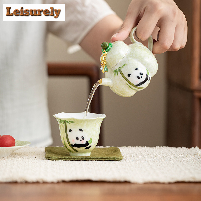 Hand-painted Panda Travel Tea  - огляд і ціна Korean Tea Set
