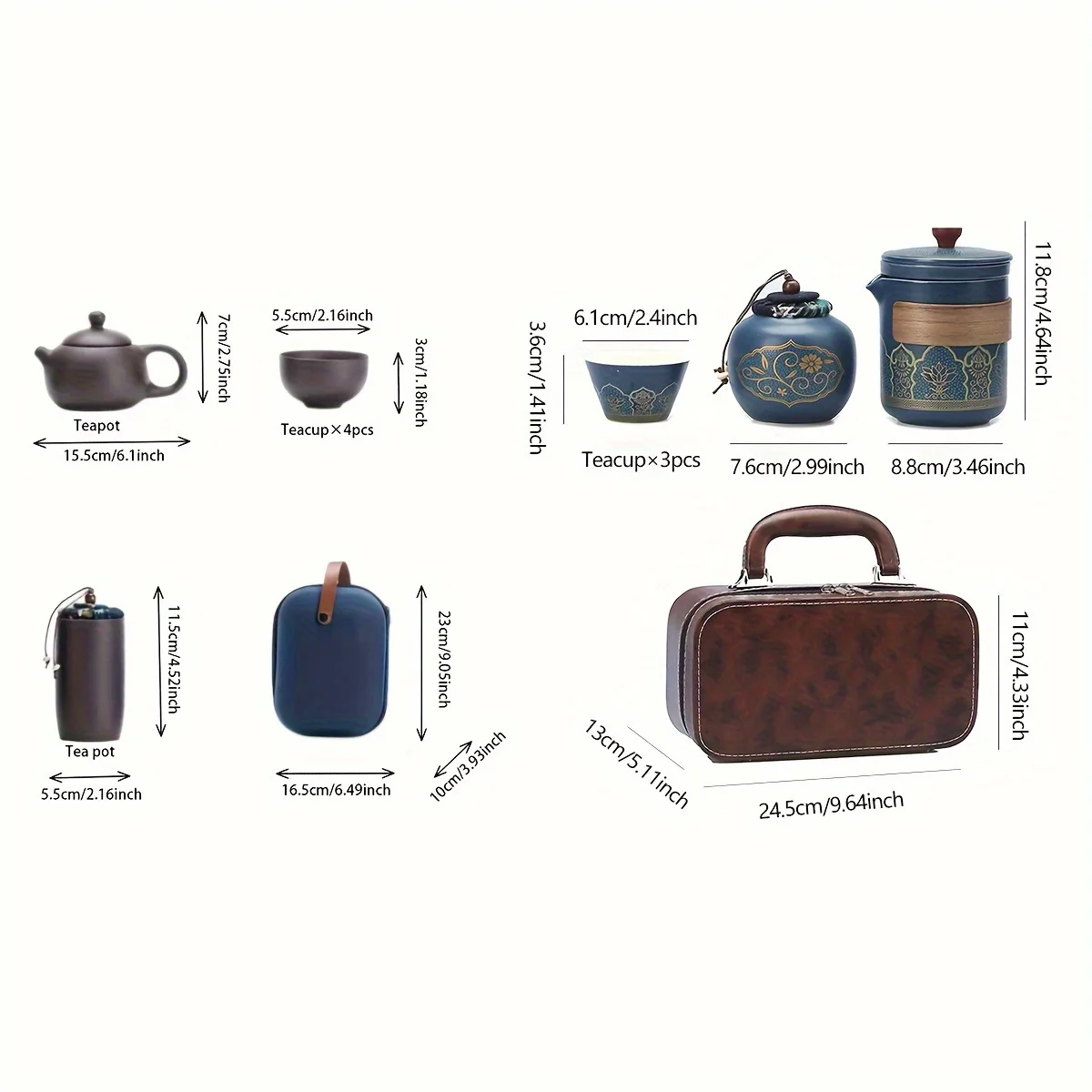 1 Set Travel Tea Set Portable  - огляд і ціна Korean Tea Set