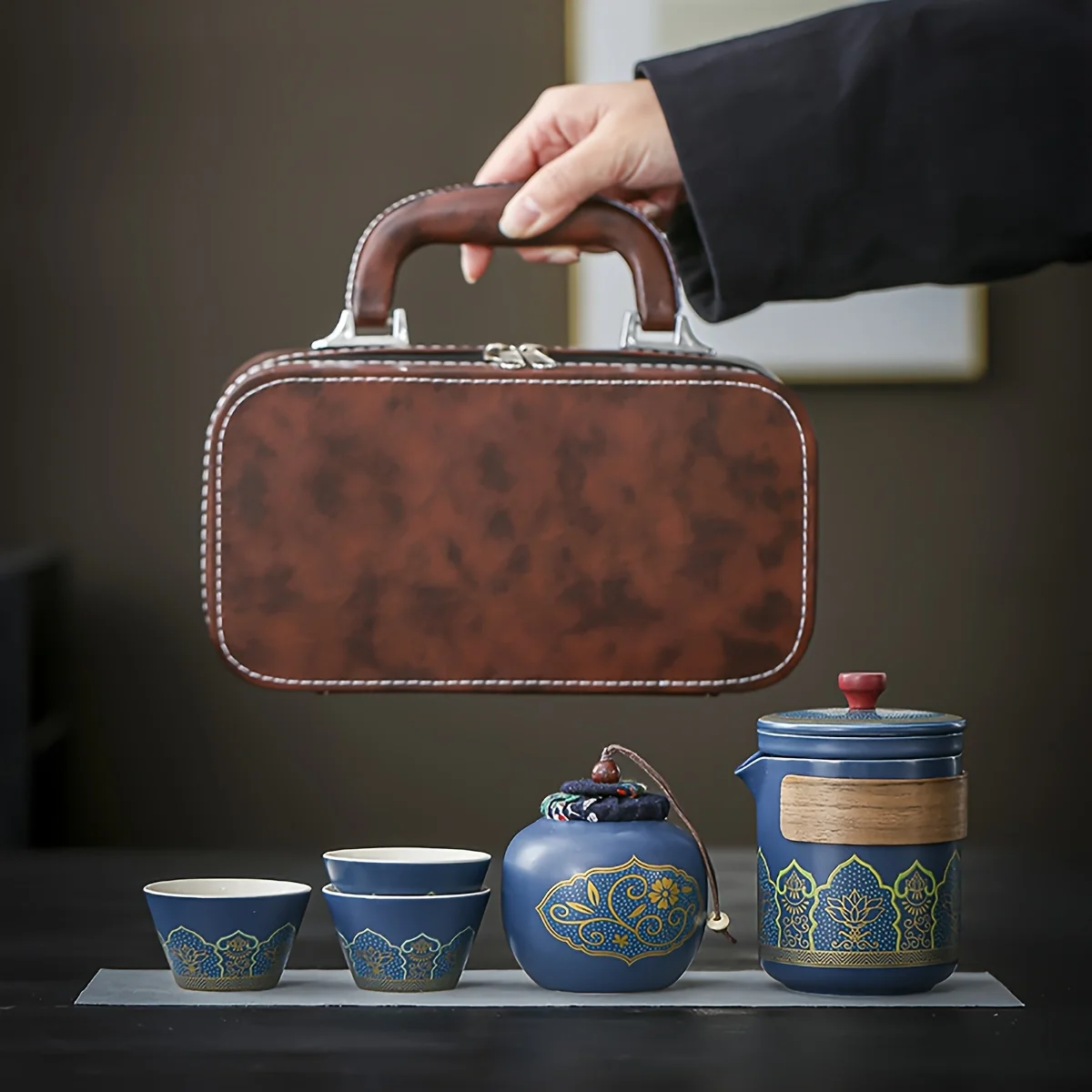 1 Set Travel Tea Set Portable  - огляд і ціна Korean Tea Set