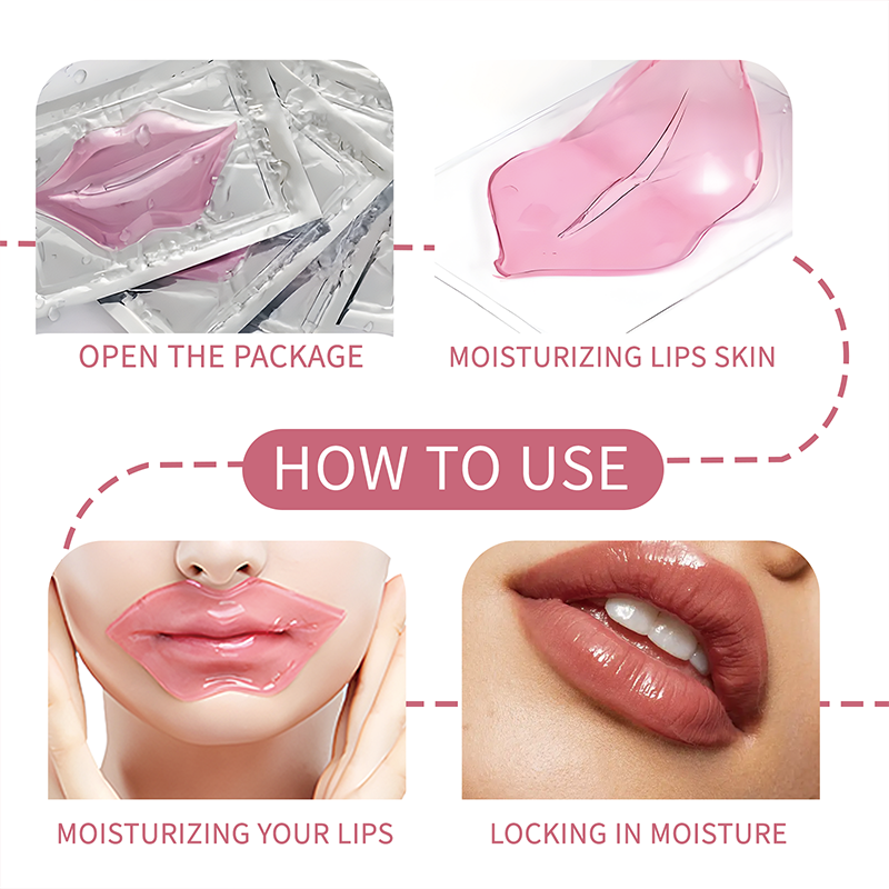 20Pcs/Box Pink Lips Masks Shee - огляд і ціна Sheet Mask Collagen