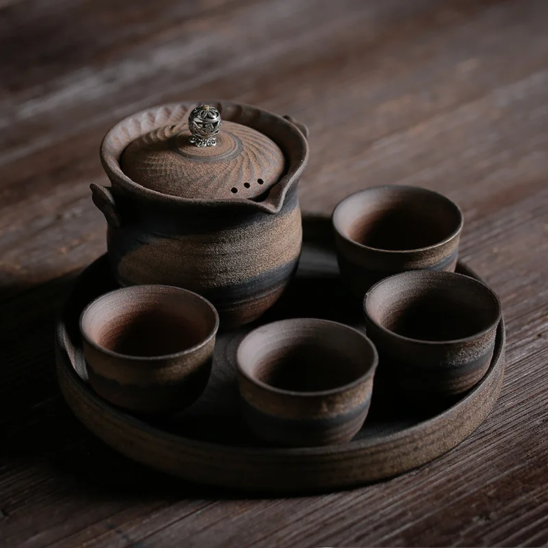 Japanese Crude Tao Yi Pot Four - огляд і ціна Korean Tea Set