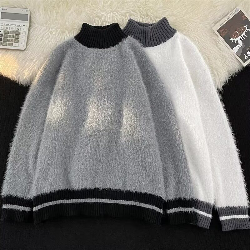 Fur Collar Pullovers Estampado - огляд і ціна Korean Men Lifestyle